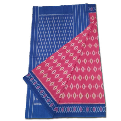 "Ikkat Printed handwoven Cotton saree IKKM -18(Without blouse) - Click here to View more details about this Product